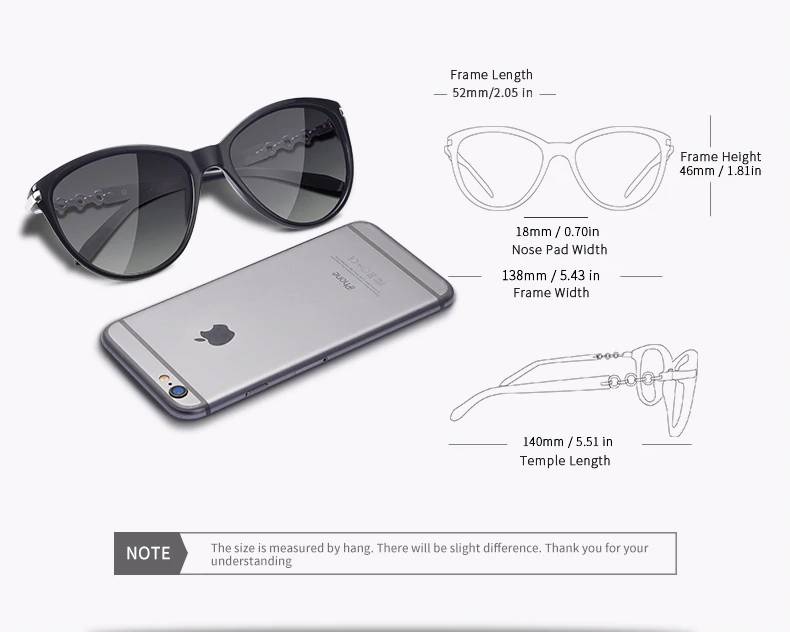 Women's Cat Eye Polarized Sunglasses with Gradient Shades