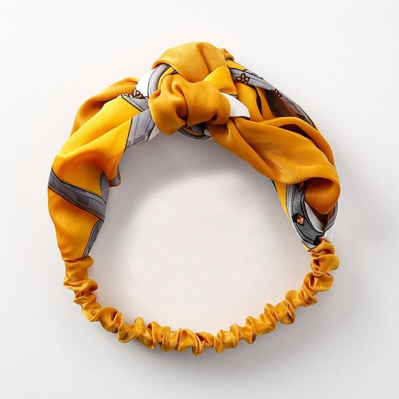 Rayon Colorful Headband with Knot Detail