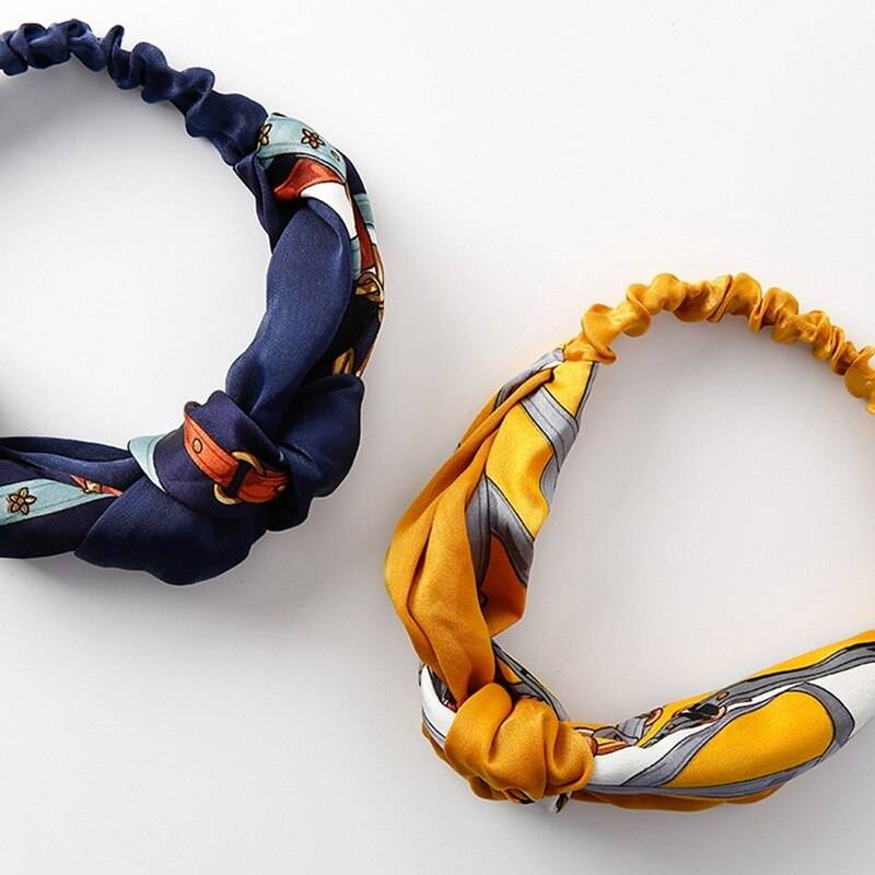Rayon Colorful Headband with Knot Detail