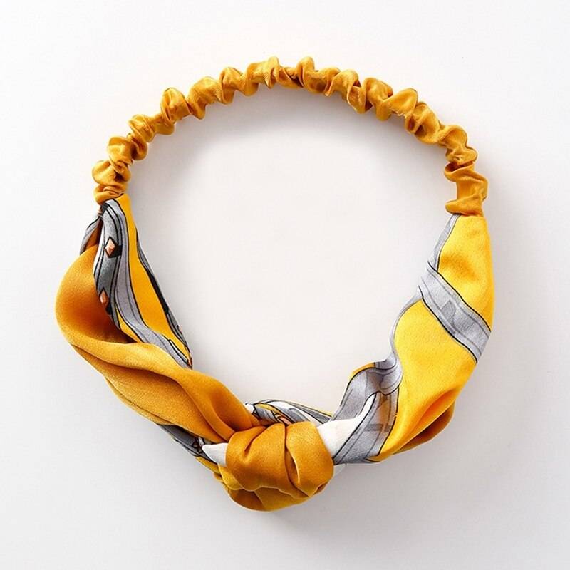 Rayon Colorful Headband with Knot Detail