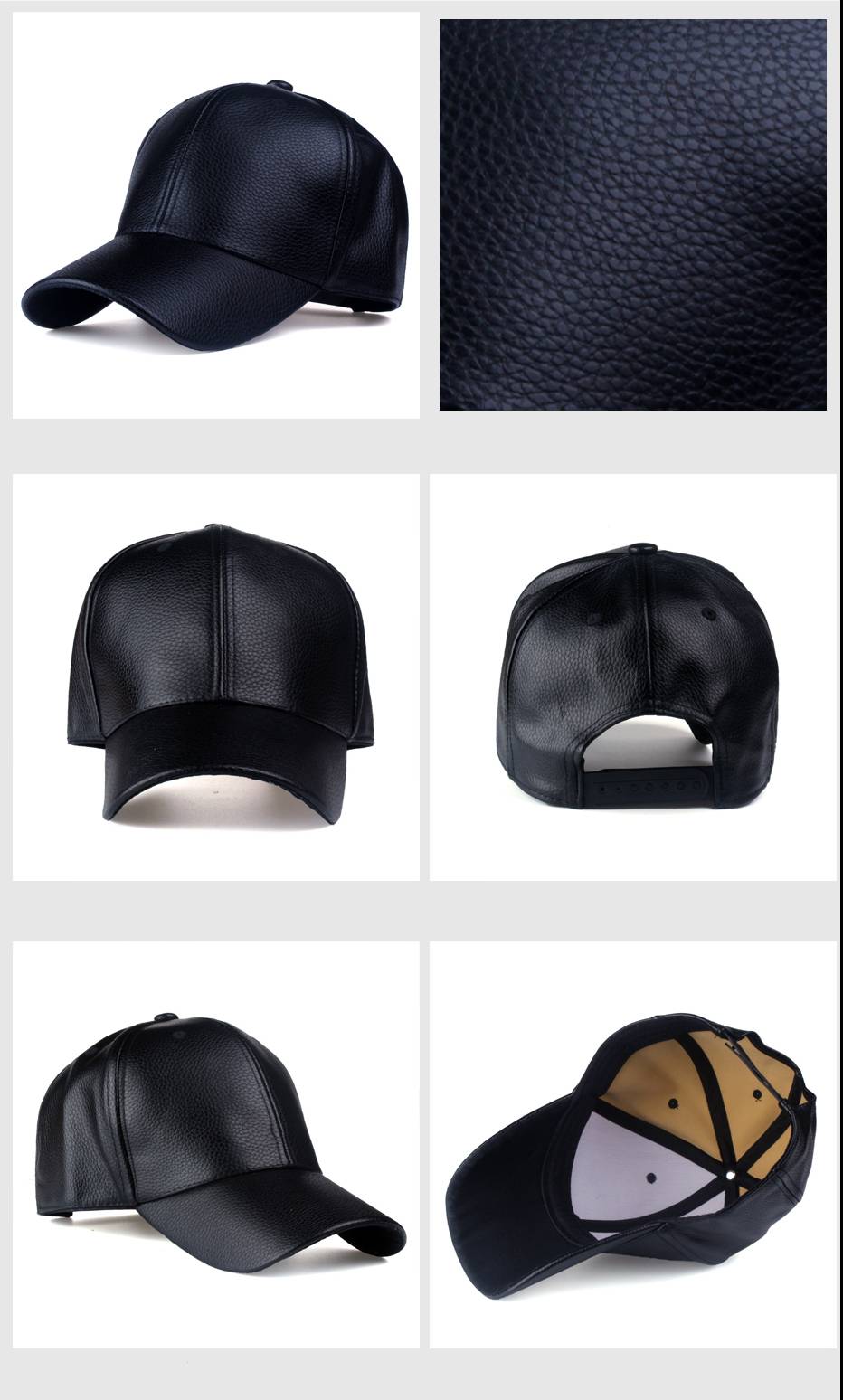 Winter Faux Leather Baseball Cap Winter Faux Leather Baseball Cap