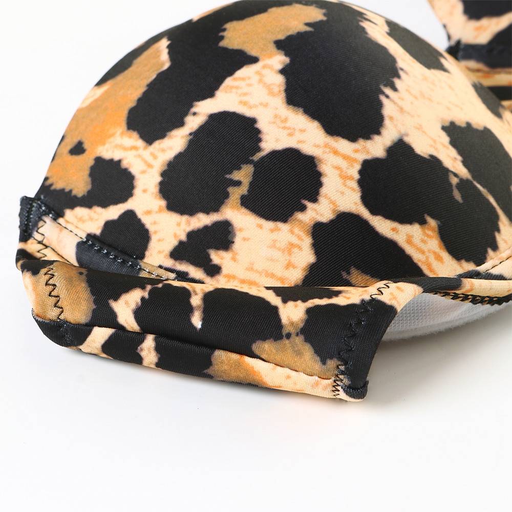 Women's Animal Patterned Bandeau Bikini