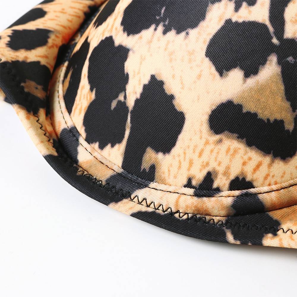 Women's Animal Patterned Bandeau Bikini