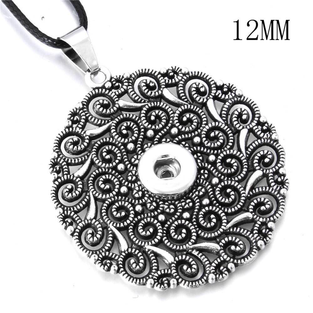 Snap Button Pendant Necklace for Women