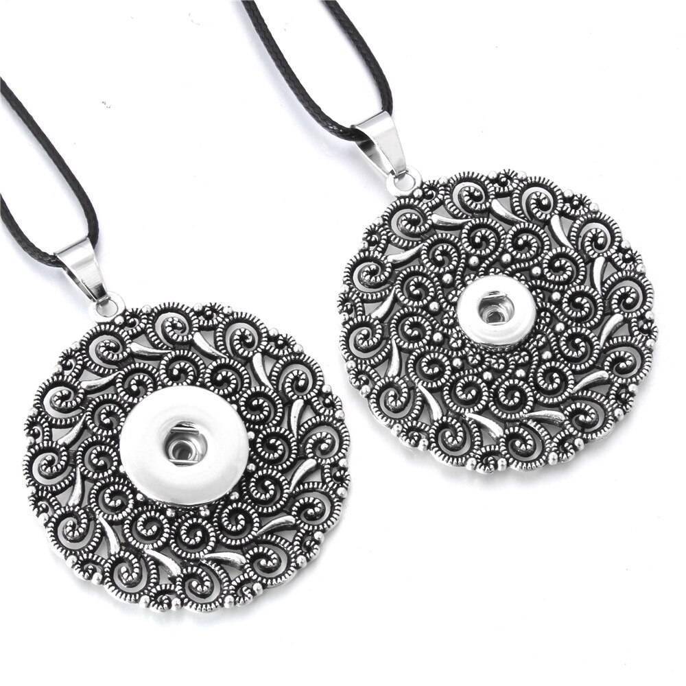 Snap Button Pendant Necklace for Women