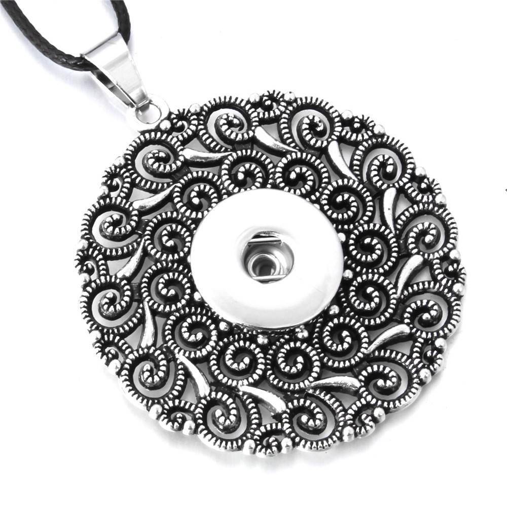 Snap Button Pendant Necklace for Women