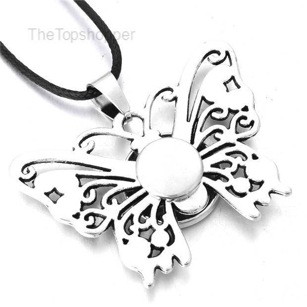 Women's Metal Snap Button Pendant Necklace