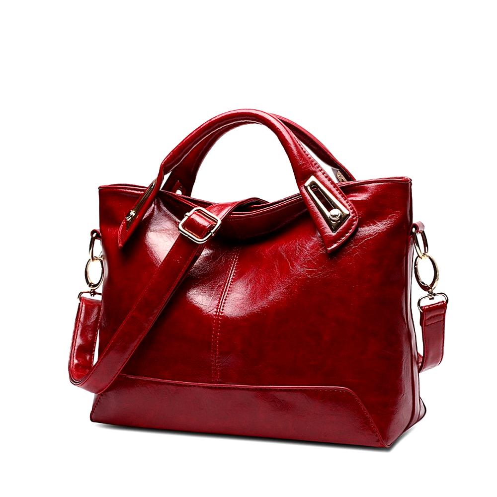 Women Oil Wax Leather Designer Handbags